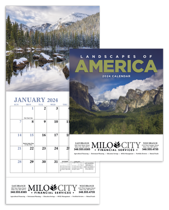 Landscapes of America - Mini calendar combined ad image