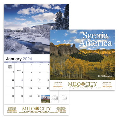 Scenic America� Appointment Calendar - Stapled calendar combined ad image