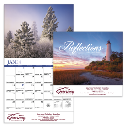 Reflections (Non-Denominational) Appointment Calendar - Stapled calendar combined ad image