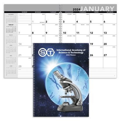 Standard Year Desk Planner with Custom Cover calendar combined ad image
