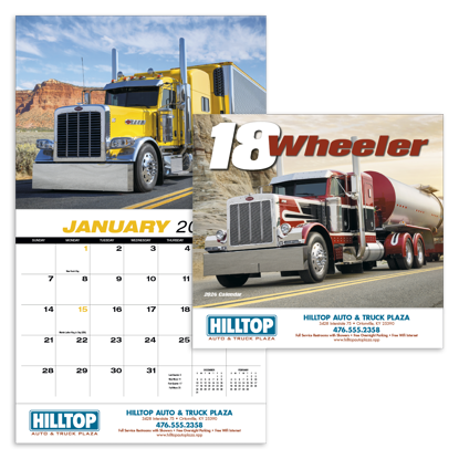 18-Wheeler Wall Appointment Calendar	 calendar combined ad image