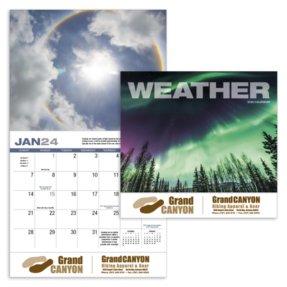 Weather Almanac Appointment Calendar	 calendar combined ad image