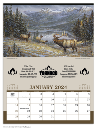 Wildlife Art calendar ad image