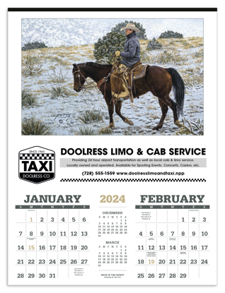 American West by Tim Cox calendar ad image