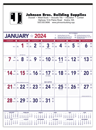 Patriotic Contractor Memo 13-Sheet calendar ad image
