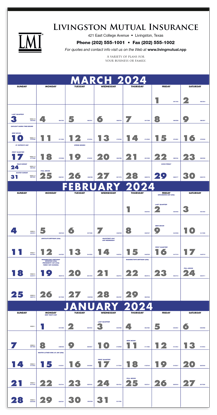 3-Month Planner (4-Sheet) calendar ad image