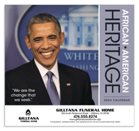 African-American Heritage Barack Obama calendar cover ad image