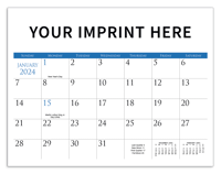 Small Quantity Custom � Stapled calendar grid image