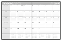 Classic Monthly Planner calendar open image
