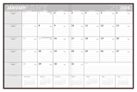 Classic Monthly Planner calendar open image
