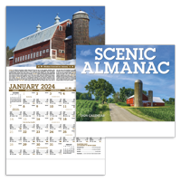 Scenic Almanac calendar combined blank image
