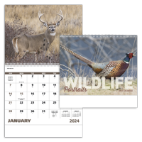 Wildlife Portraits - Spiral calendar combined blank image