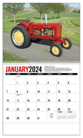 Antique Tractors calendar blank open image