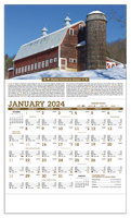 Scenic Almanac calendar blank open image