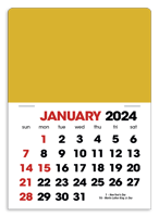 2-Color Stick Up Grid English (13-Month) calendar blank image