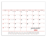 Red & Black Desk Pad calendar blank image