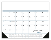 Blue & Black Desk Pad with Vinyl Corners | Koozie Group