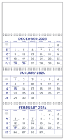 Blue & Grey Commercial Planner calendar blank image