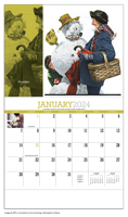 	Norman Rockwell Appointment Calendar - Stapled calendar open blank image