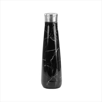 16 oz. Marbled Peristyle Bottle Black