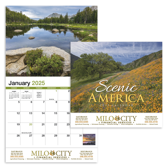 Scenic America® Appointment Calendar Stapled Koozie Group