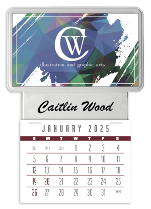 Press-N-Stick Business Card Holder With Imprint And Calendar Pad V7869_25_1.png