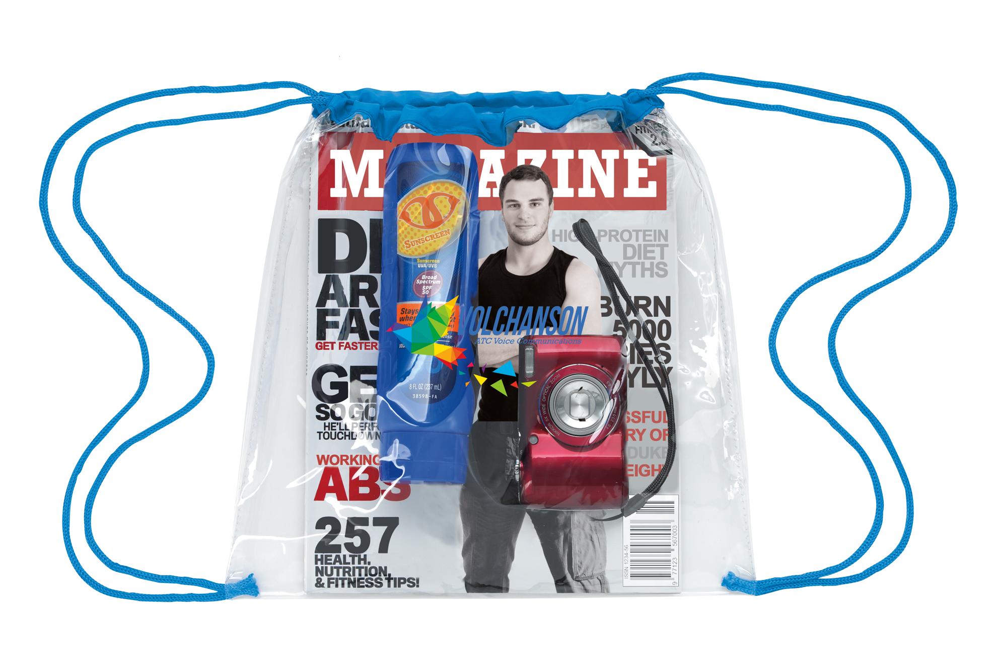 Clear Game Drawstring Backpack