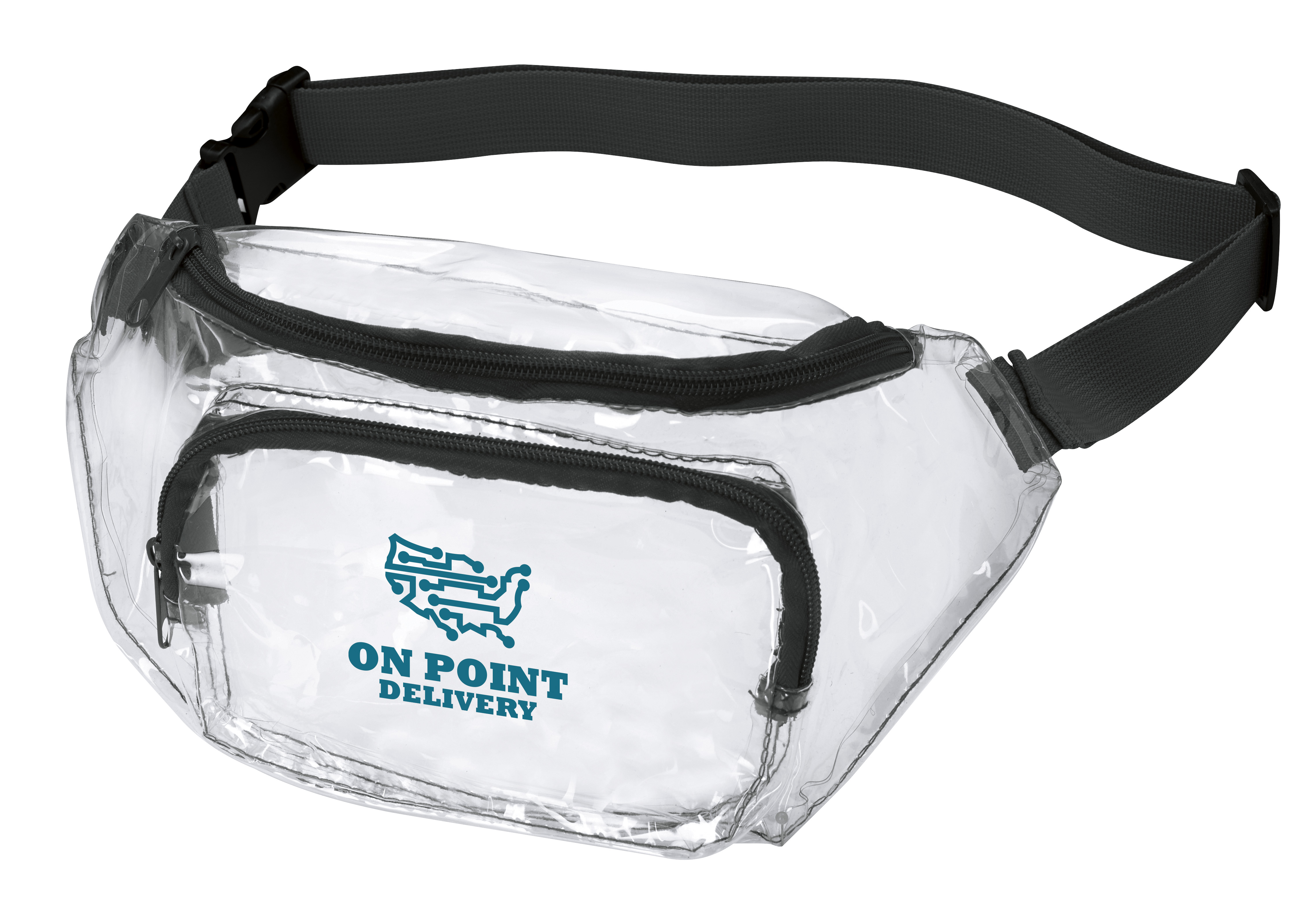 black clear fanny pack