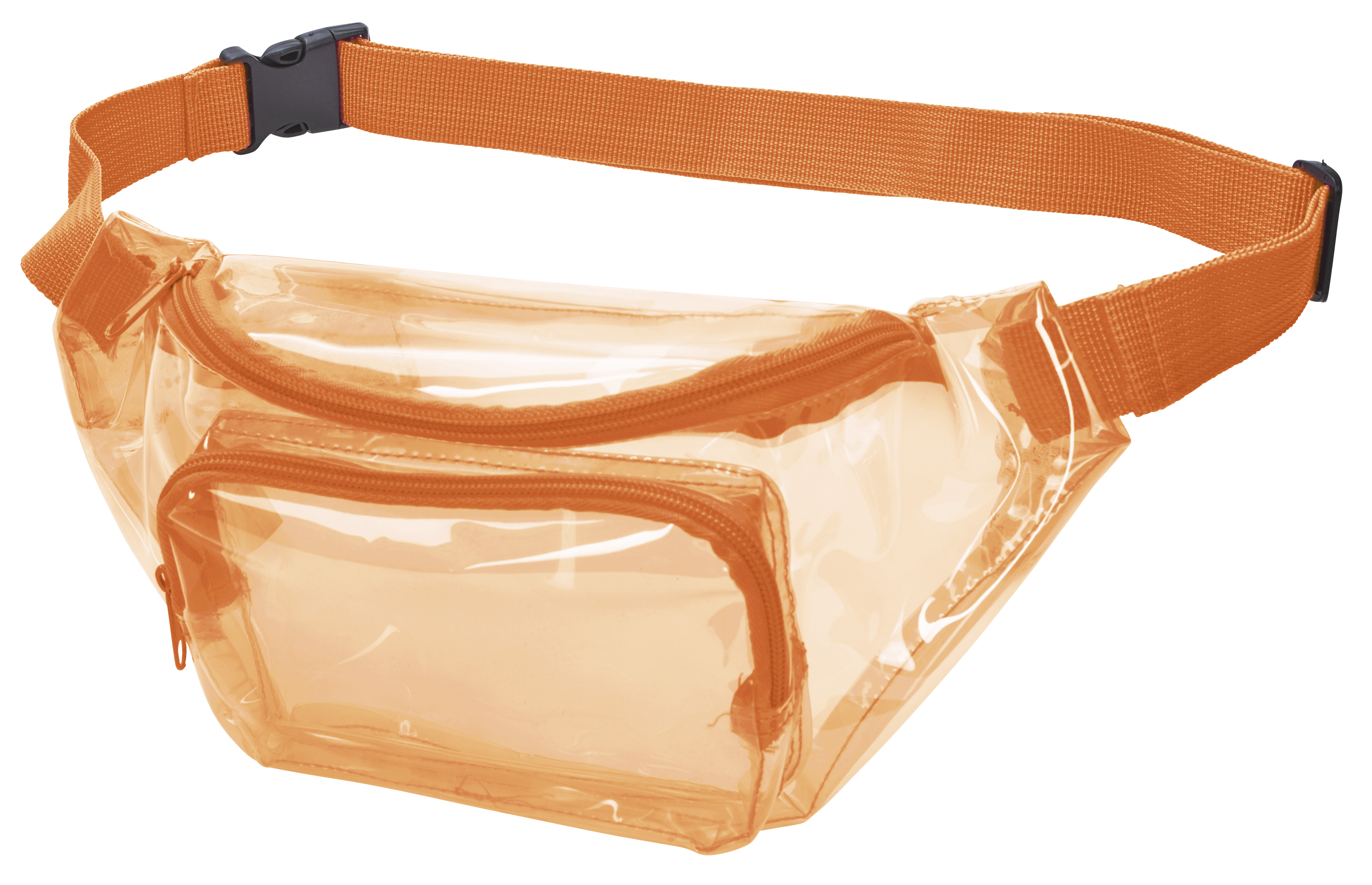 clear orange fanny pack