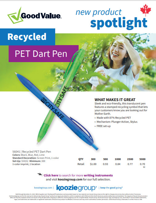 Recycled Dart Pen Spotlight (.pdf)