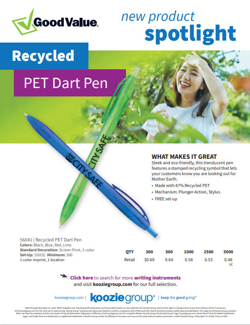 Recycled Dart Pen Spotlight (.pdf)