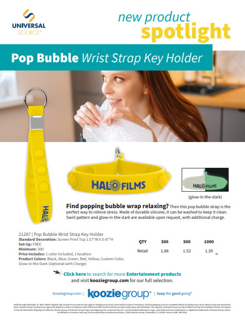 Pop Bubble Wrist Strap Key Holder Spotlight (.pdf)